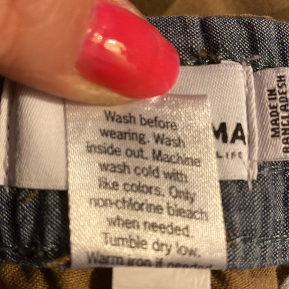 EUC Sonoma Shorts, 100% Cotton, Denim, Camo, Sz 33,33X9, Elastic waist, neutral‌ - Picture 4 of 12